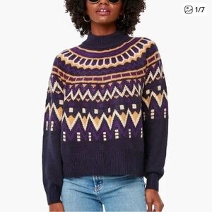 Pomander Place/Tuckernuck Navy and Gold Knit Sweater